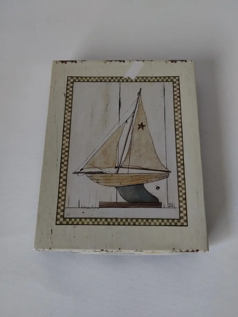 Creative Papers by C.R. Gibson Vintage Stationary - Pond Yachts - Sailboat 1997